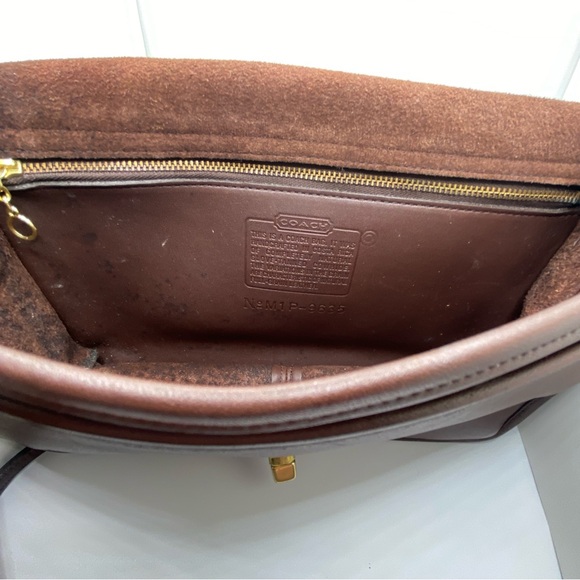 Vintage Coach New York Leather Crossbody Clutch 80’s Professional Restored Mocha - Picture 8 of 11